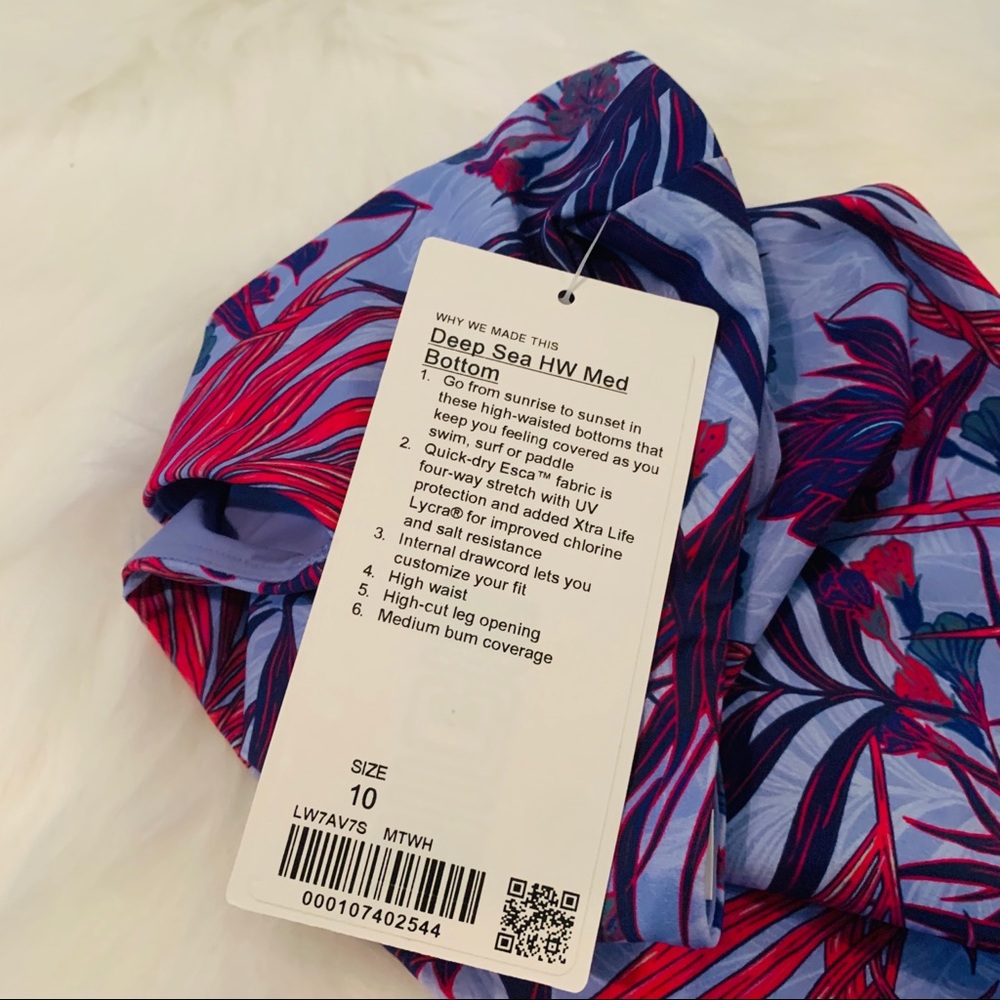 ๐ธ Lululemon deep sea high waist bottom size 10 - Picture 7 of 8